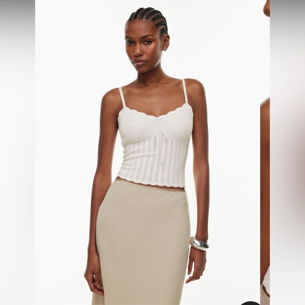 ARITZIA WILFRED SOLOIST TOP IN LIGHT BIRCH - Picture 4 of 6
